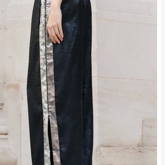 Mes Demoiselles Paris Pant Sirene shiny pants with side stripes, NWT, Size M - Picture 2 of 3